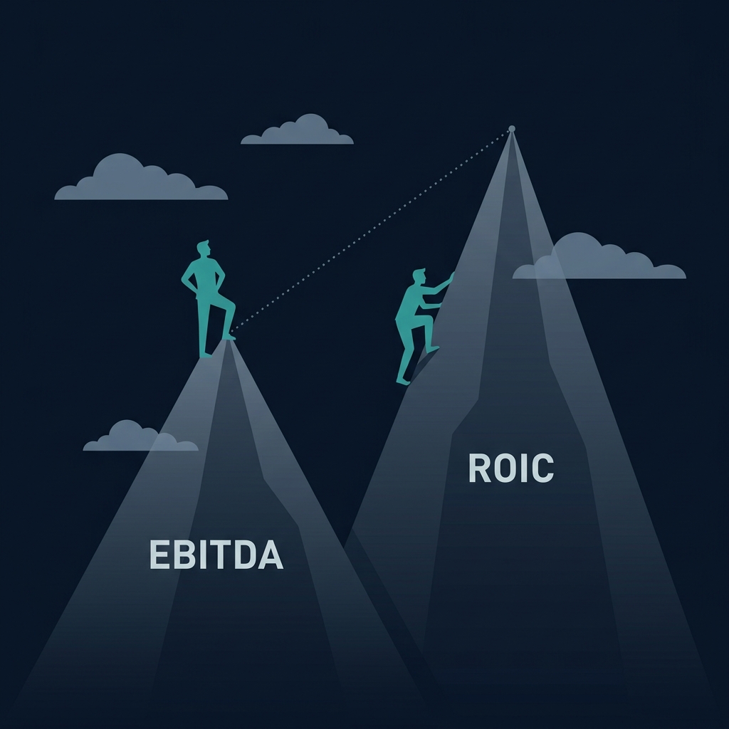 EBITDA and ROIC Are Not Substitutes: Why Single-Test Viability Kills Distributor Businesse — Infoscend Knowledge Centre essay illustration